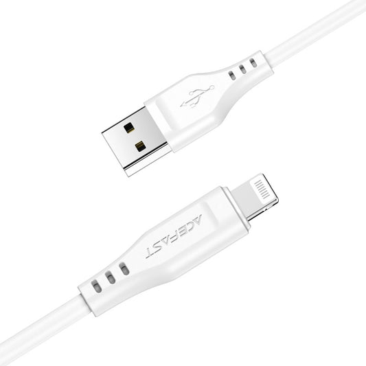 Data- og ladekabel USB-A - Lightning Acefast C3-02, 18W, 1.2m, Hvit
