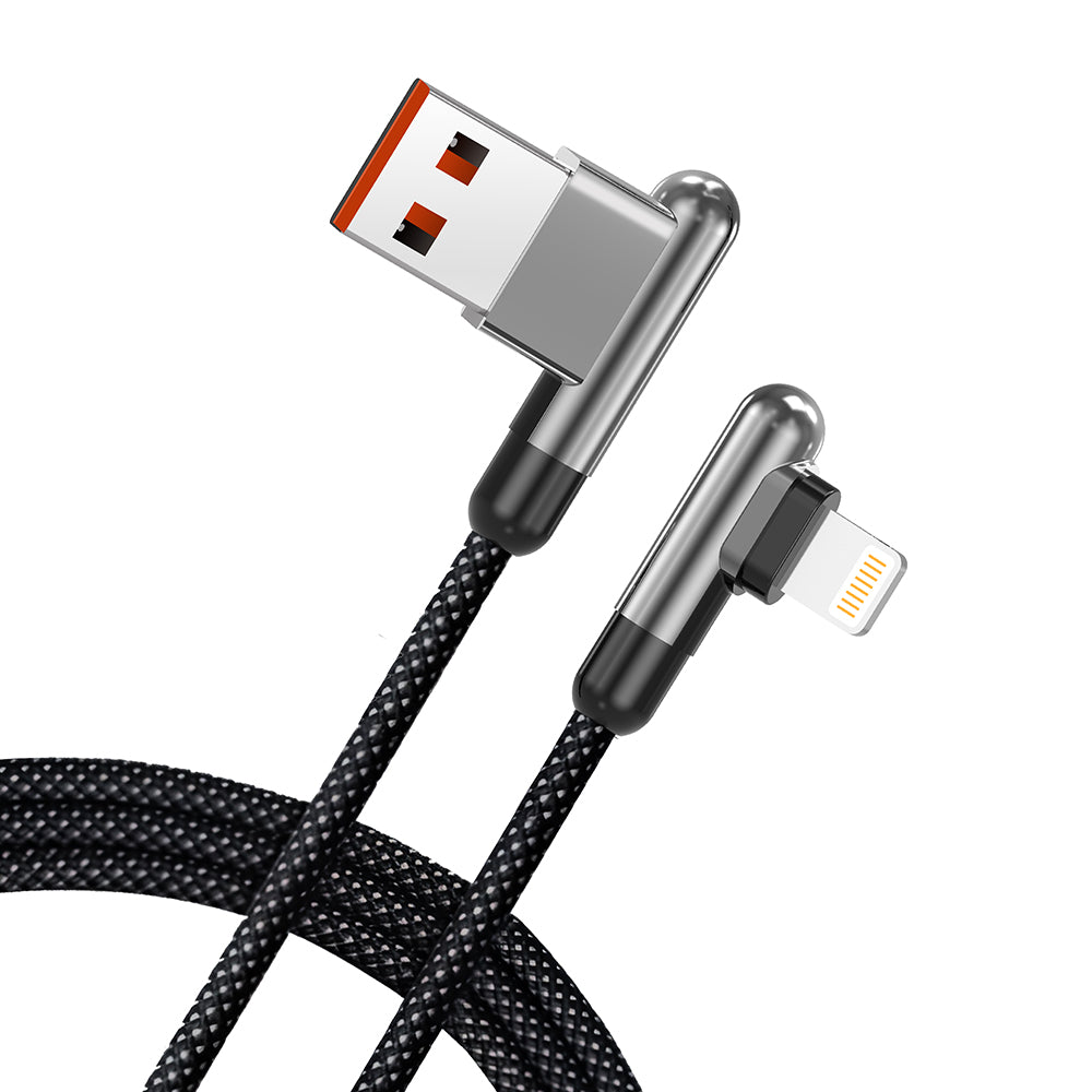 USB-A - Lightning Lito LD13L data- og ladekabel, 18W, 1m, Svart