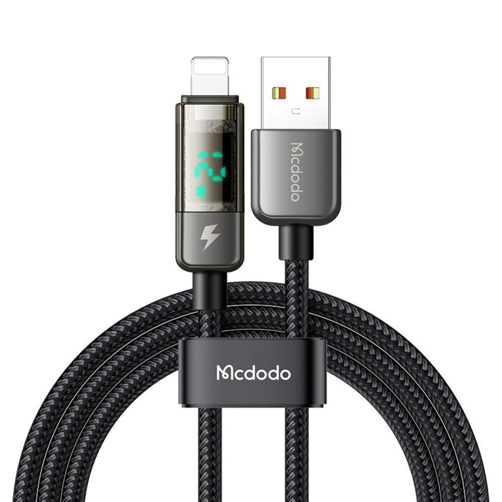 USB-A - Lightning McDodo CA-3620 Display Auto Power Off, 18W, 1.2m, Svart
