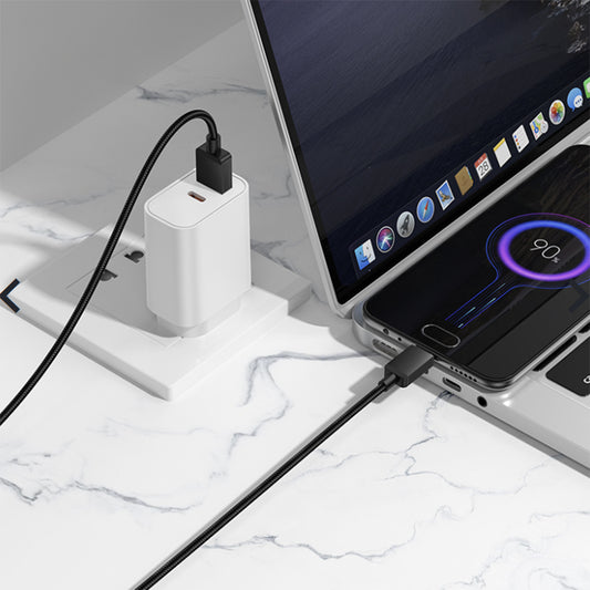 USB-A - microUSB data- og ladekabel Borofone BX120 Placer, 18W, 1m, Svart