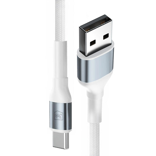 Data- og ladekabel USB-A - USB-C 3MK Hyper N, 18W, 1m, Hvit
