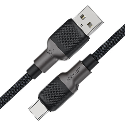 Data- og ladekabel USB-A - USB-C Acefast C10-04, 18W, 1.2m, Svart