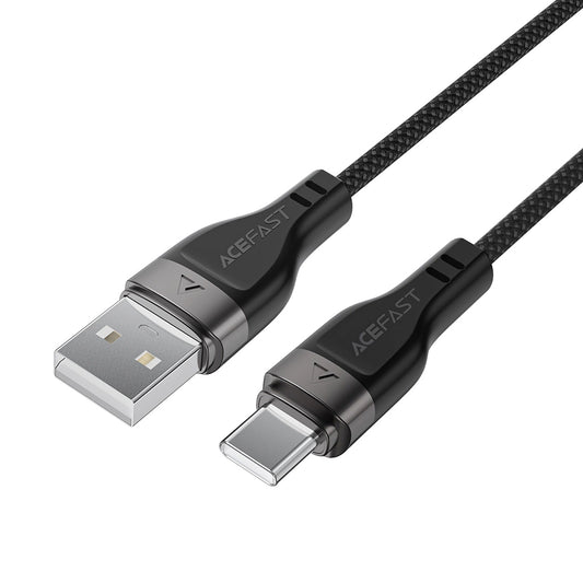 Data- og ladekabel USB-A - USB-C Acefast C11-04, 18W, 1.2m, Svart