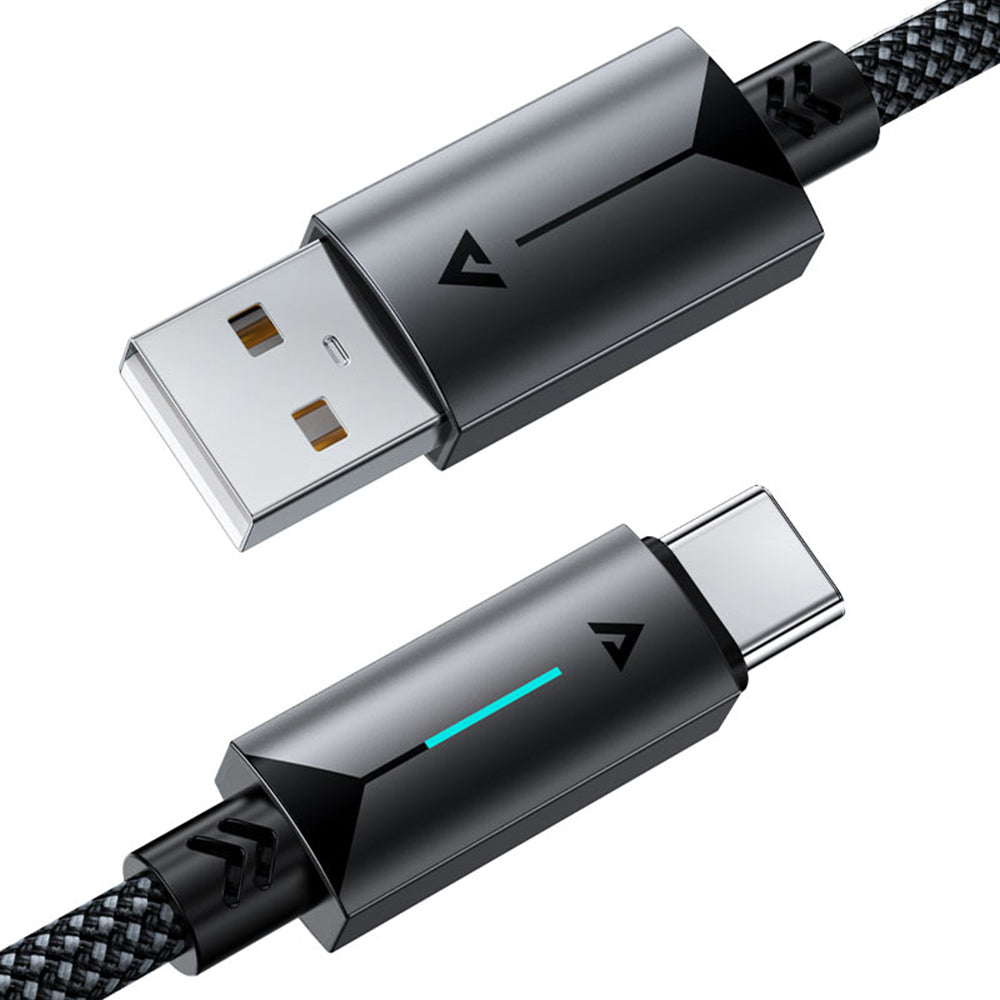 Data- og ladekabel USB-A - USB-C Acefast C19-04, 18W, 1.2m, Svart