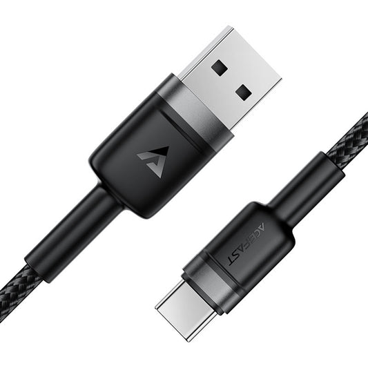 Data- og ladekabel USB-A - USB-C Acefast C22-04, 18W, 1.2m, Svart