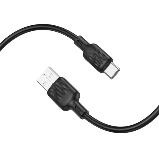 USB-A - USB-C Borofone BX113 Lenny data- og ladekabel, 18W, 2m, Svart