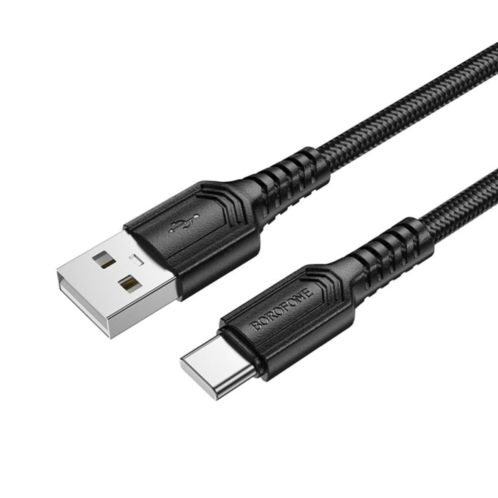 Data- og ladekabel USB-A - USB-C Borofone BX116 Certain, 18W, 1m, Svart