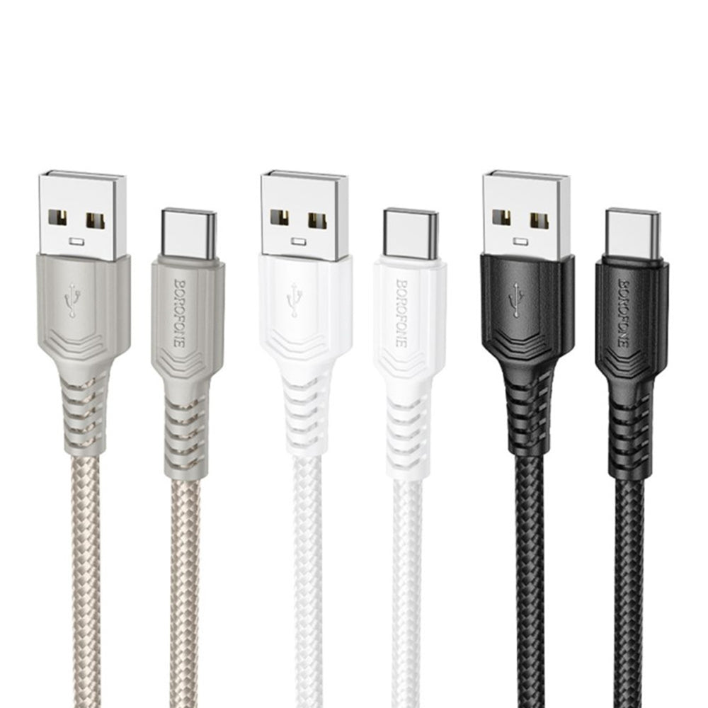 Data- og ladekabel USB-A - USB-C Borofone BX116 Certain, 18W, 1m, Svart