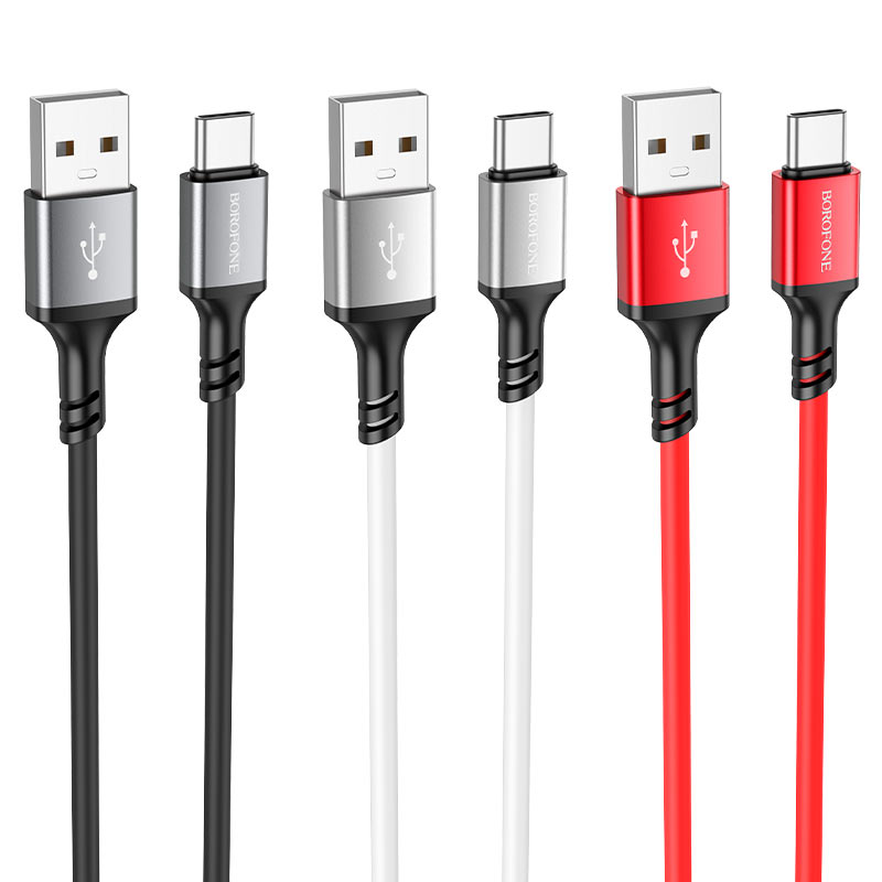 USB-A - USB-C Borofone BX83 data- og ladekabel, 18W, 1m, Svart