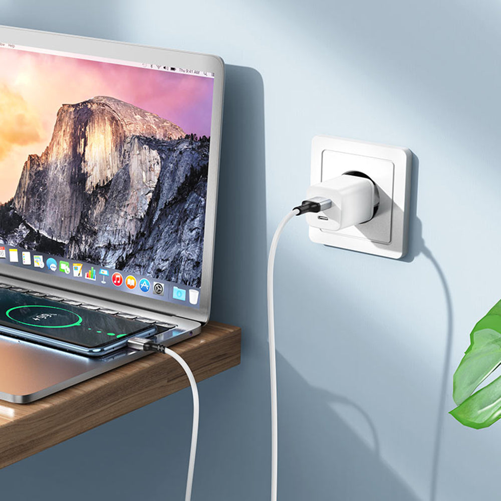 USB-A - USB-C Borofone BX83 data- og ladekabel, 18W, 1m, Svart