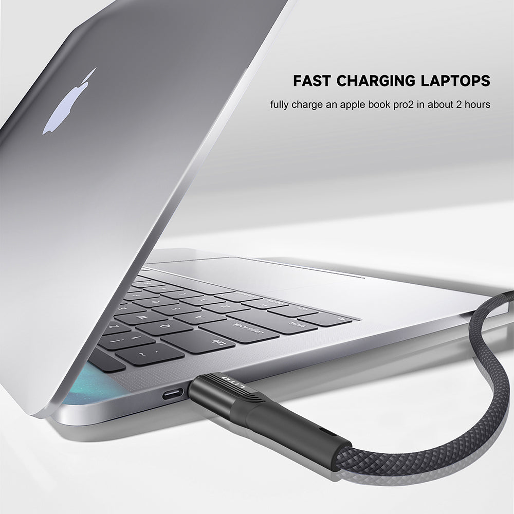 Data- og ladekabel USB-A - USB-C Lito LD14, 60W, 1m, Svart