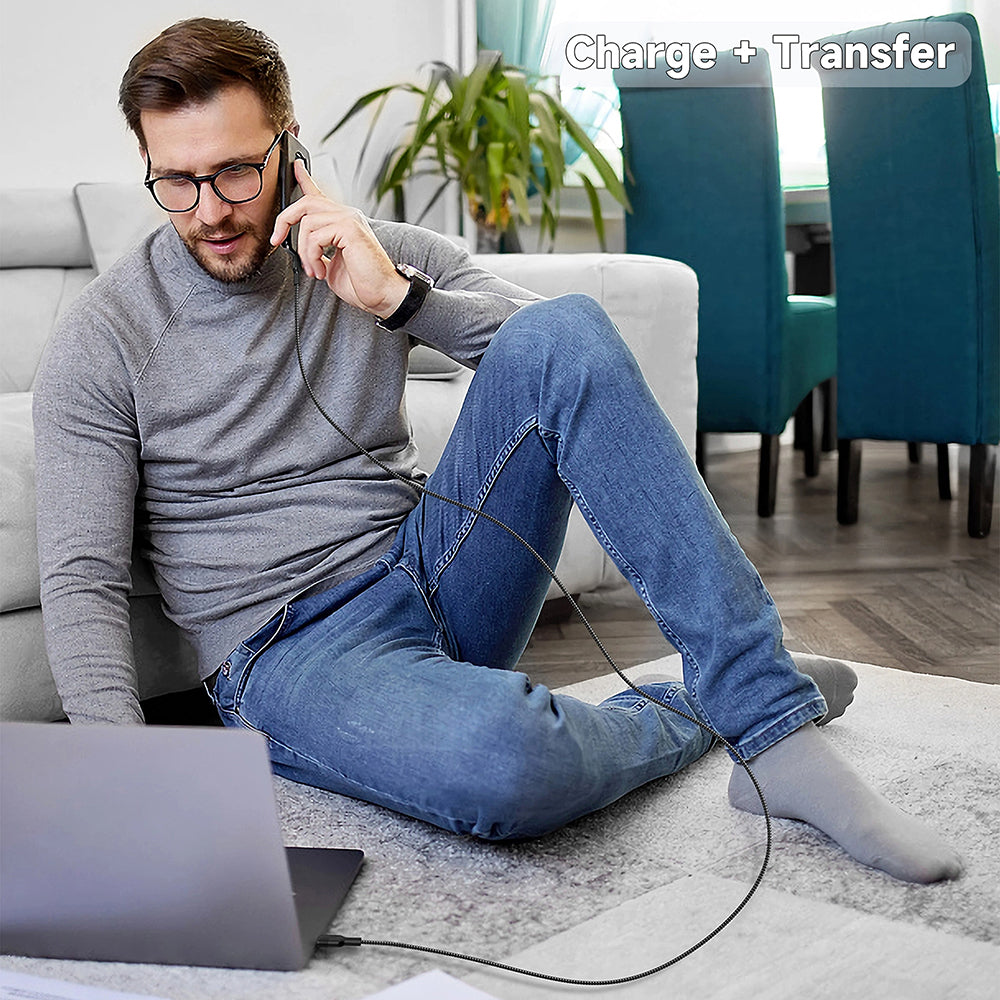 Data- og ladekabel USB-A - USB-C Lito LD14, 60W, 1m, Svart