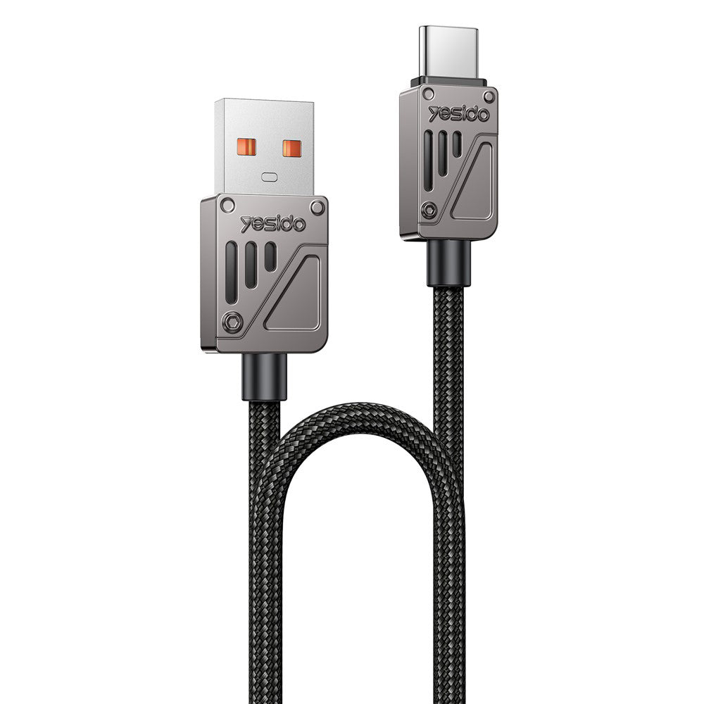 USB-A til USB-C data- og ladekabel Yesido CA135C, 18W, 1.2m, Svart