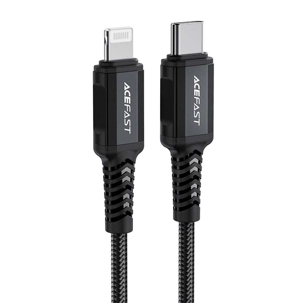 USB-C - Lightning Data- og Ladekabel Acefast C4-01, 30W, 1.8m, Svart
