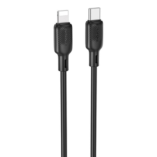USB-C - Lightning Data- og Ladekabel Borofone BX113 Lenny, 27W, 2m, Svart