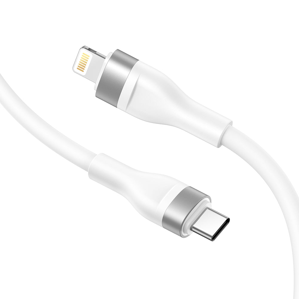 Data- og ladekabel USB-C - Lightning Lito LD02CL, 30W, 1.2m, Hvit