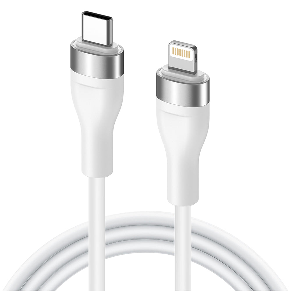 Data- og ladekabel USB-C - Lightning Lito LD02CL, 30W, 1.2m, Hvit