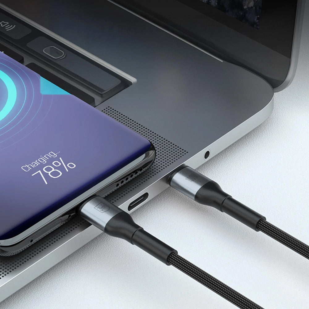 USB-C data- og ladekabel - USB-C 3MK Hyper N, 100W, 1m, Svart