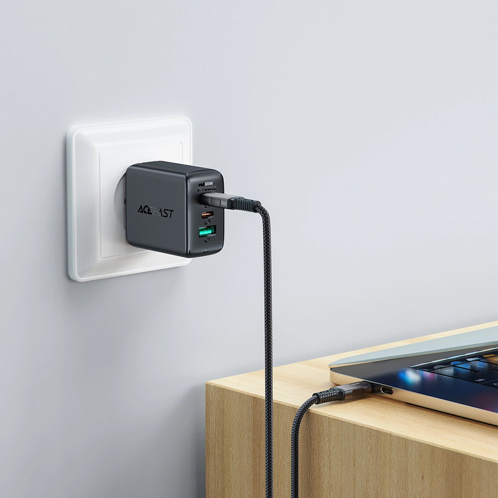 USB-C data- og ladekabel - USB-C Acefast C1-09, 240W, 1m, Grå