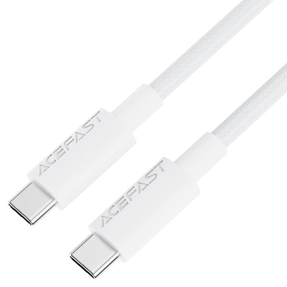 USB-C data- og ladekabel - USB-C Acefast C18-03, 60W, 1.2m, Hvit