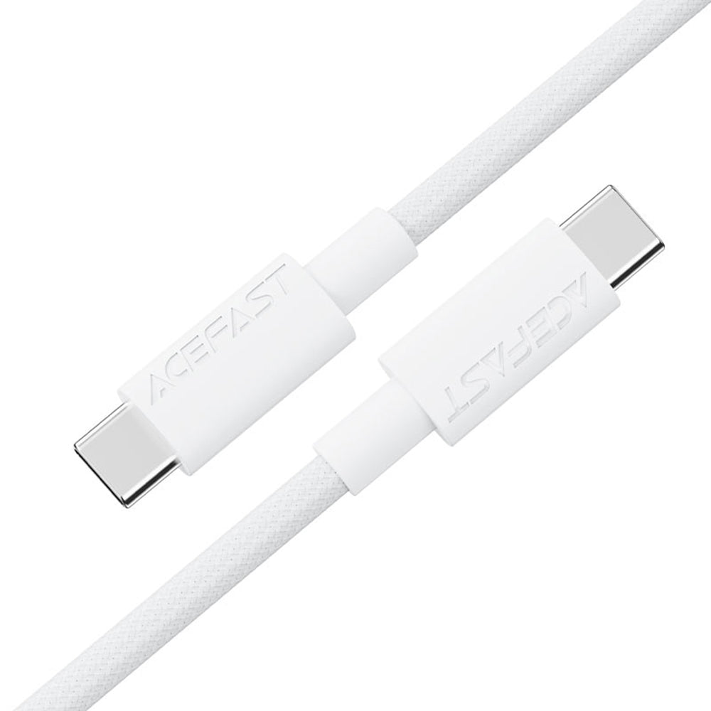 USB-C data- og ladekabel - USB-C Acefast C18-03, 60W, 1.2m, Hvit