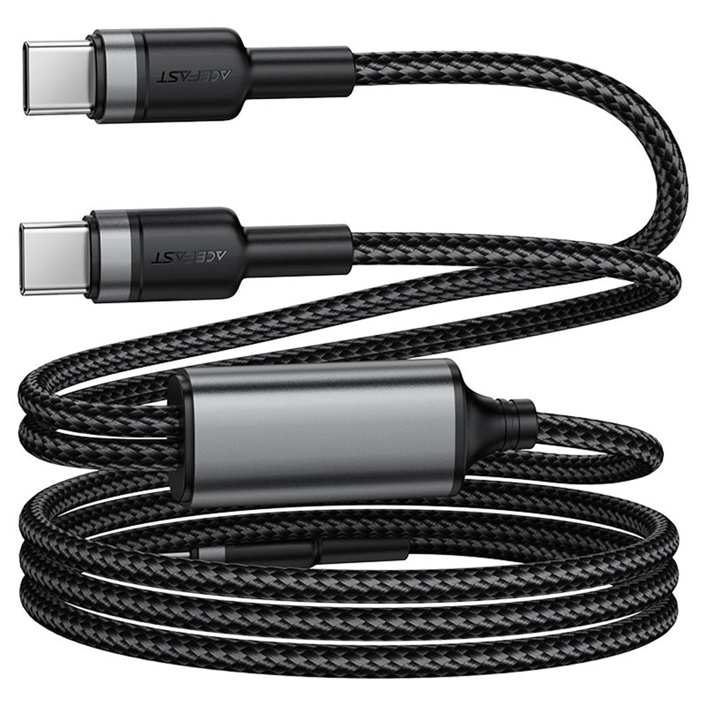 USB-C data- og ladekabel - 2 x USB-C Acefast C22-02, 100W, 1.25m, Svart