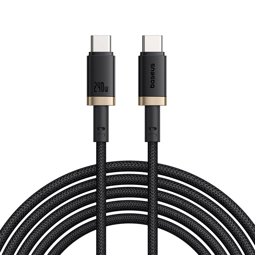 USB-C data- og ladekabel - USB-C Baseus Dura, 240W, 1m, Gull Svart P10377803U03-00