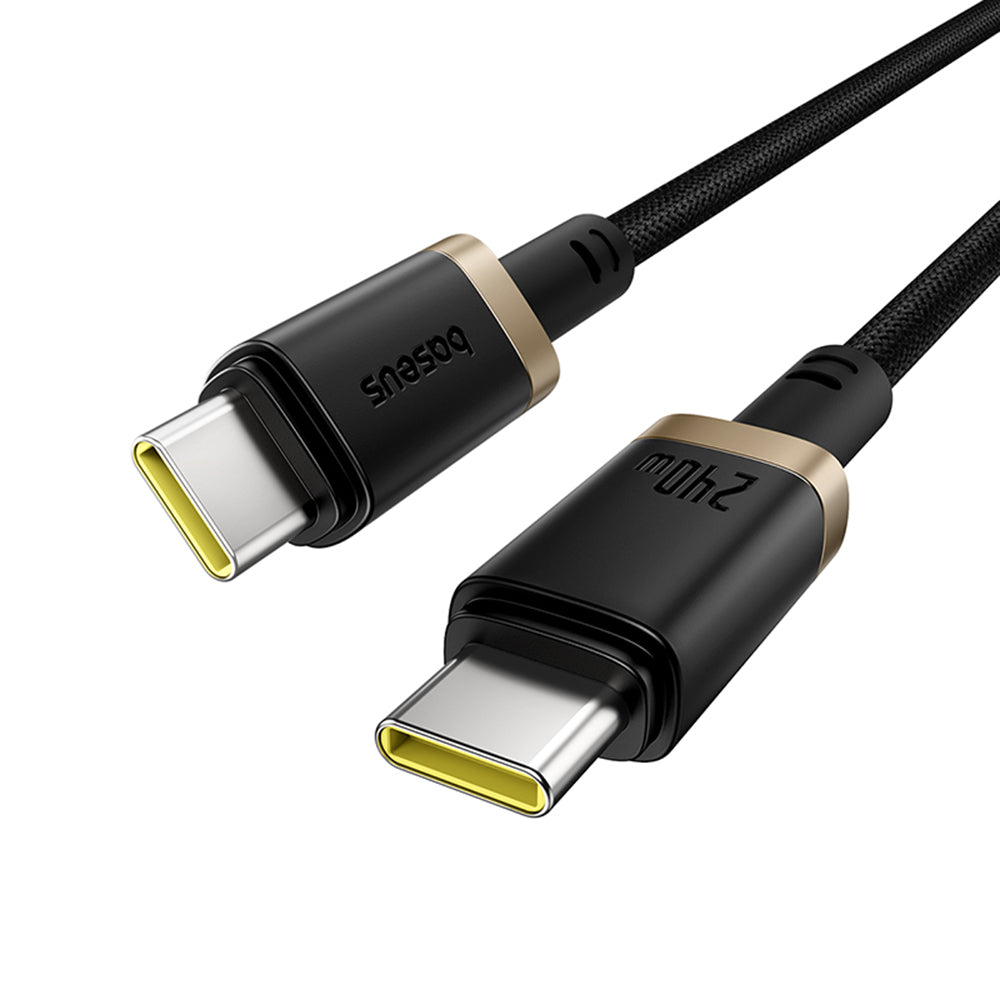 USB-C data- og ladekabel - USB-C Baseus Dura, 240W, 1m, Gull Svart P10377803U03-00