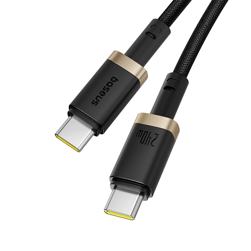 USB-C data- og ladekabel - USB-C Baseus Dura, 240W, 1m, Gull Svart P10377803U03-00