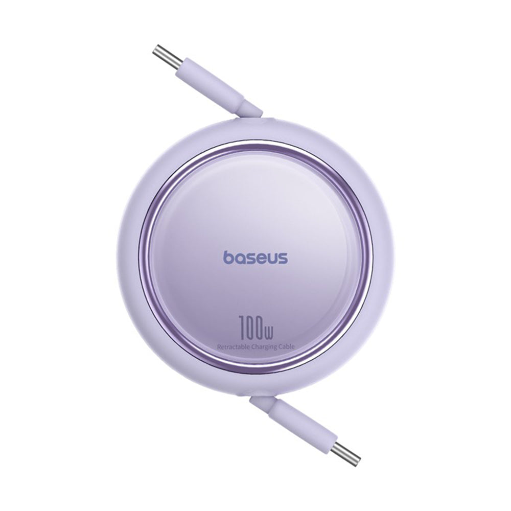 USB-C - USB-C Baseus Free2Draw Mini Retractable Data og Ladekabel, 100W, 1m, Lilla P10364500511-00