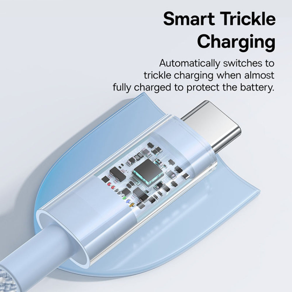 USB-C - USB-C Baseus Gem data- og ladekabel, 100W, 2m, Blå P10373000311-01