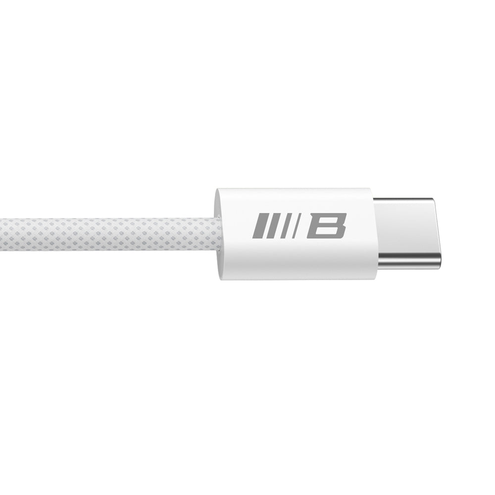 USB-C - USB-C Blueo data- og ladekabel, 100W, 1.2m, Hvit