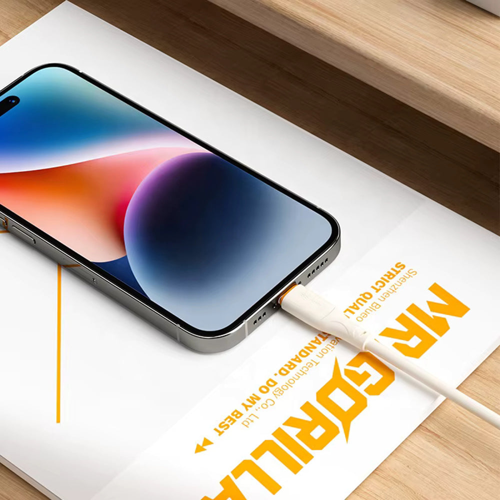 USB-C data- og ladekabel - USB-C Blueo Ape Legend, 100W, 1.5m, Oransje
