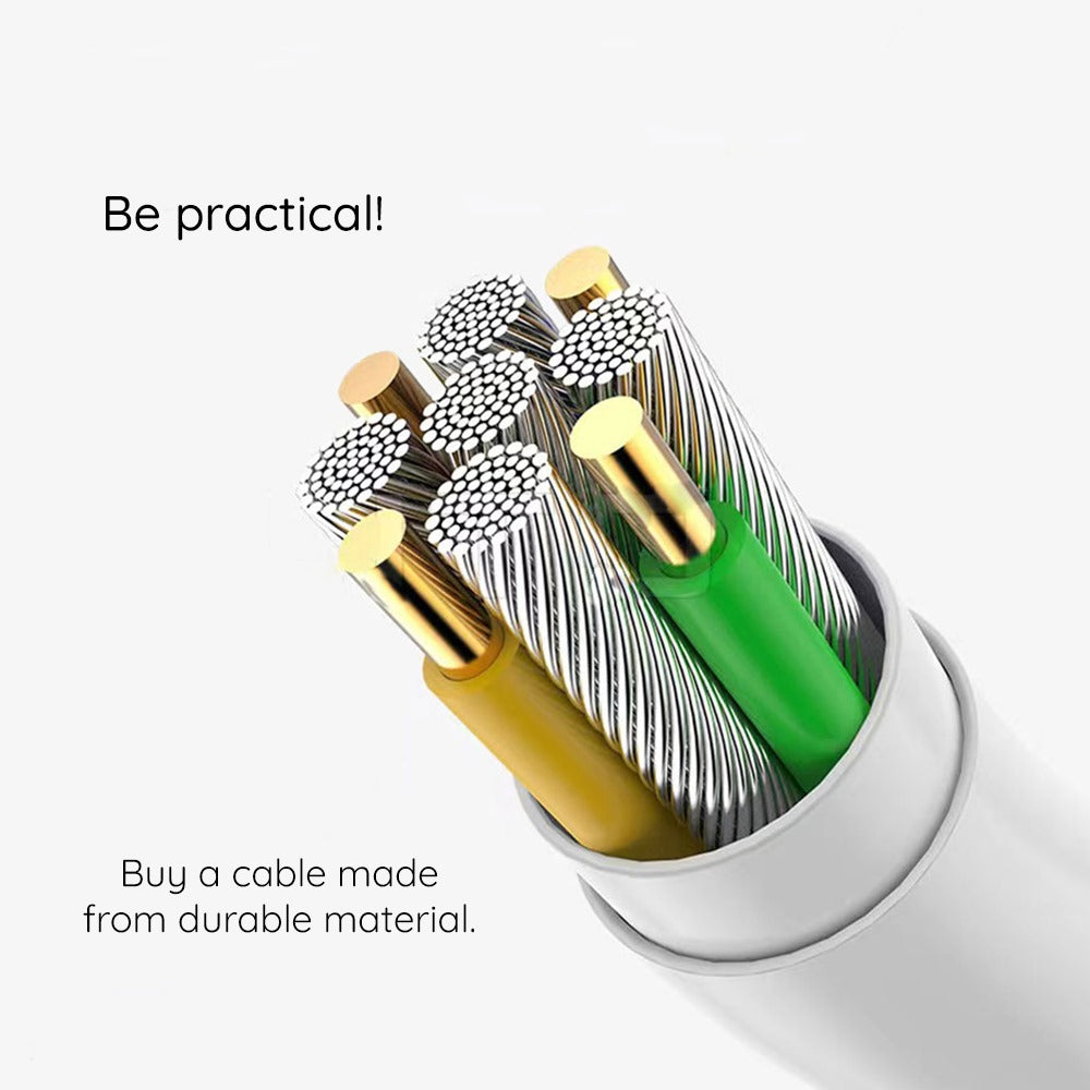 Data- og ladekabel USB-C - USB-C Borofone BX110 Beneficio, 60W, 1m, Hvit