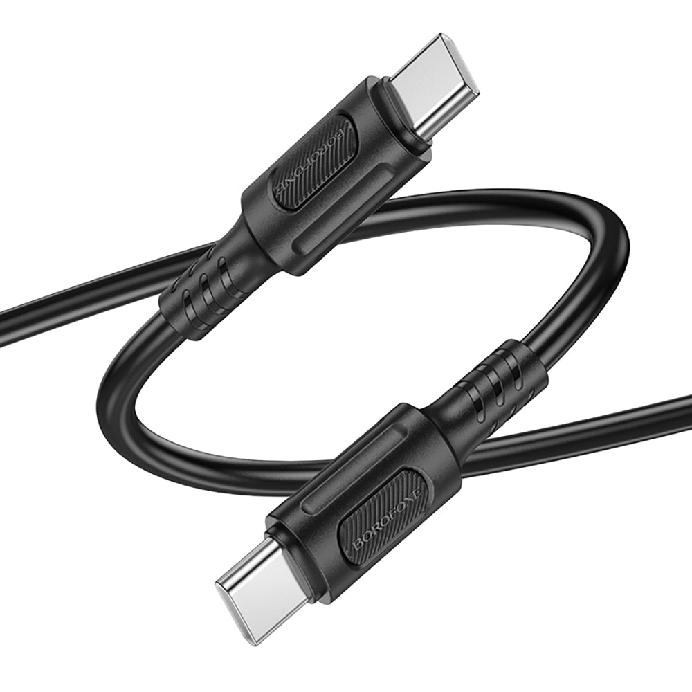 USB-C data- og ladekabel - USB-C Borofone BX111 Feliz, 60W, 1m, Svart