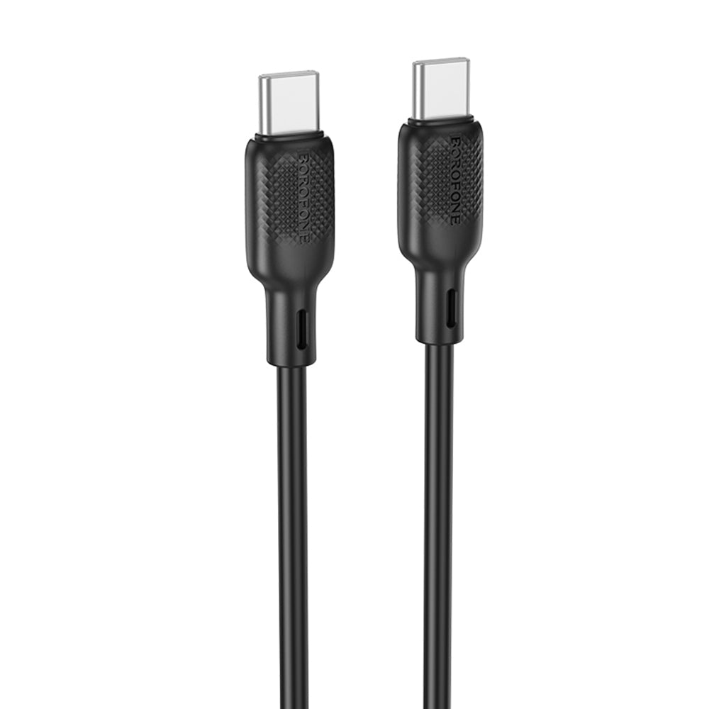 USB-C data- og ladekabel - USB-C Borofone BX113 Lenny, 60W, 2m, Svart
