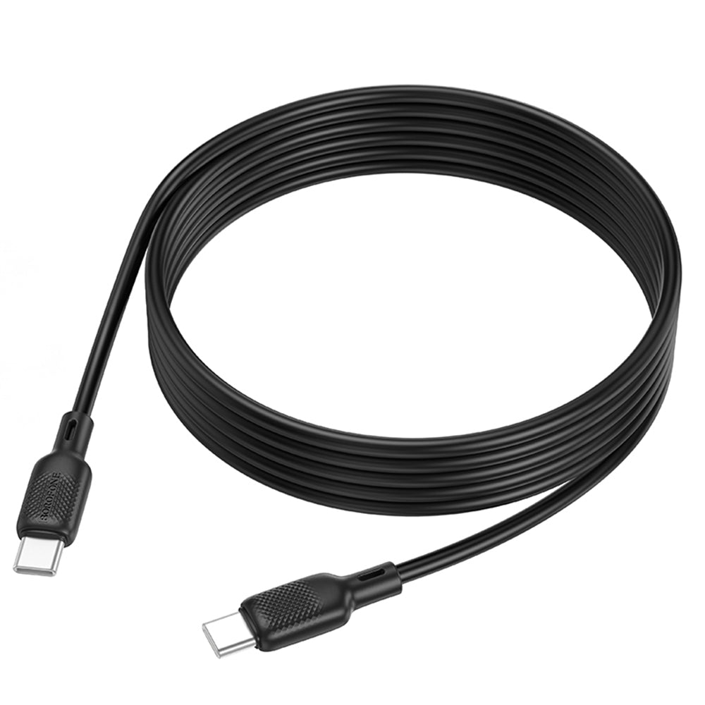 USB-C data- og ladekabel - USB-C Borofone BX113 Lenny, 60W, 2m, Svart