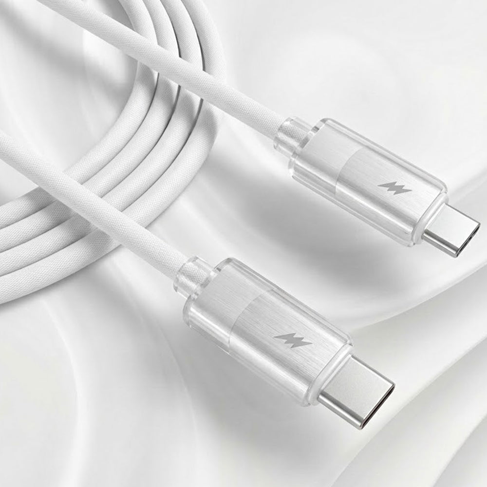 Data- og ladekabel USB-C - USB-C Lito LD07, 60W, 1m, Hvit