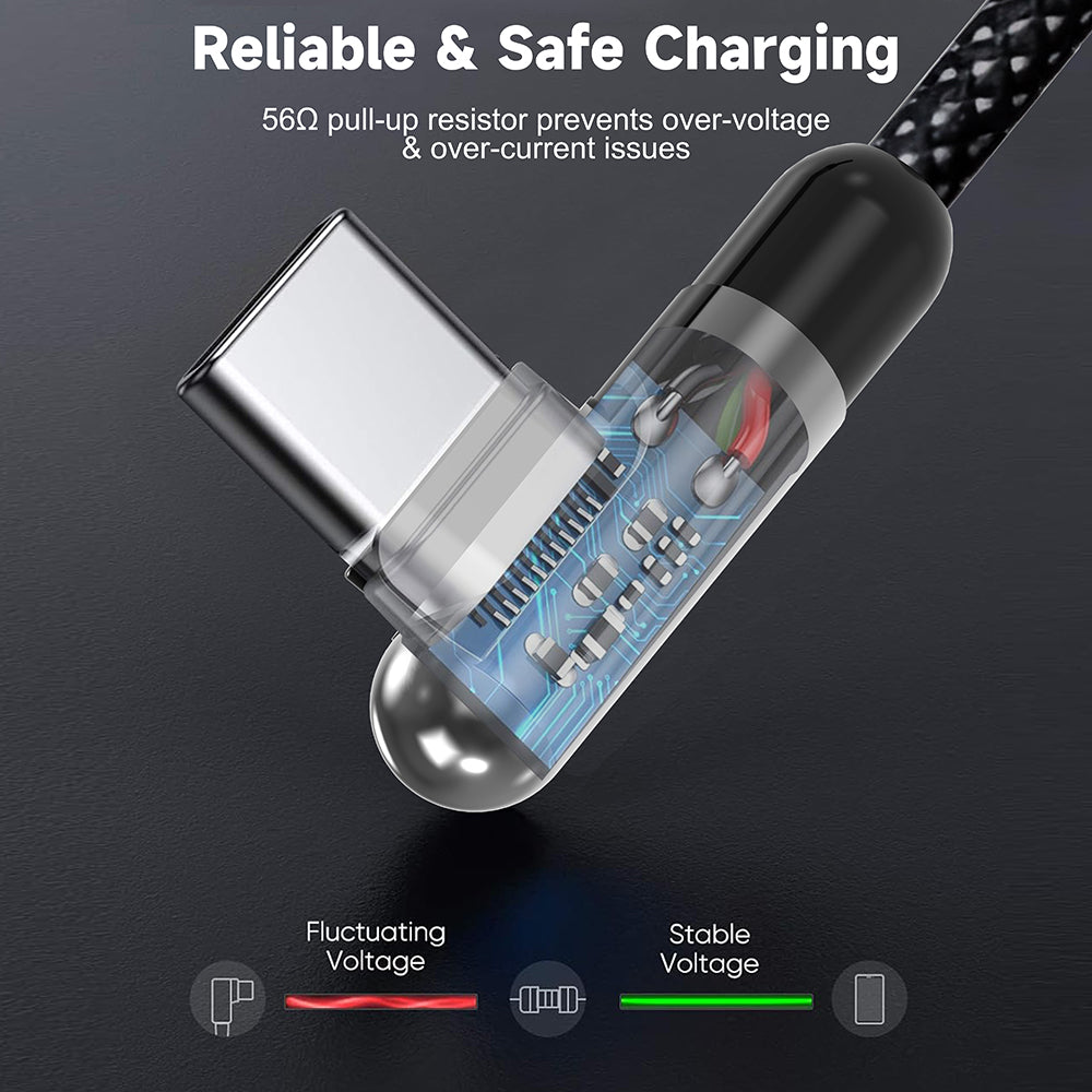 USB-C data- og ladekabel - USB-C Lito LD13CC, 60W, 1m, Svart