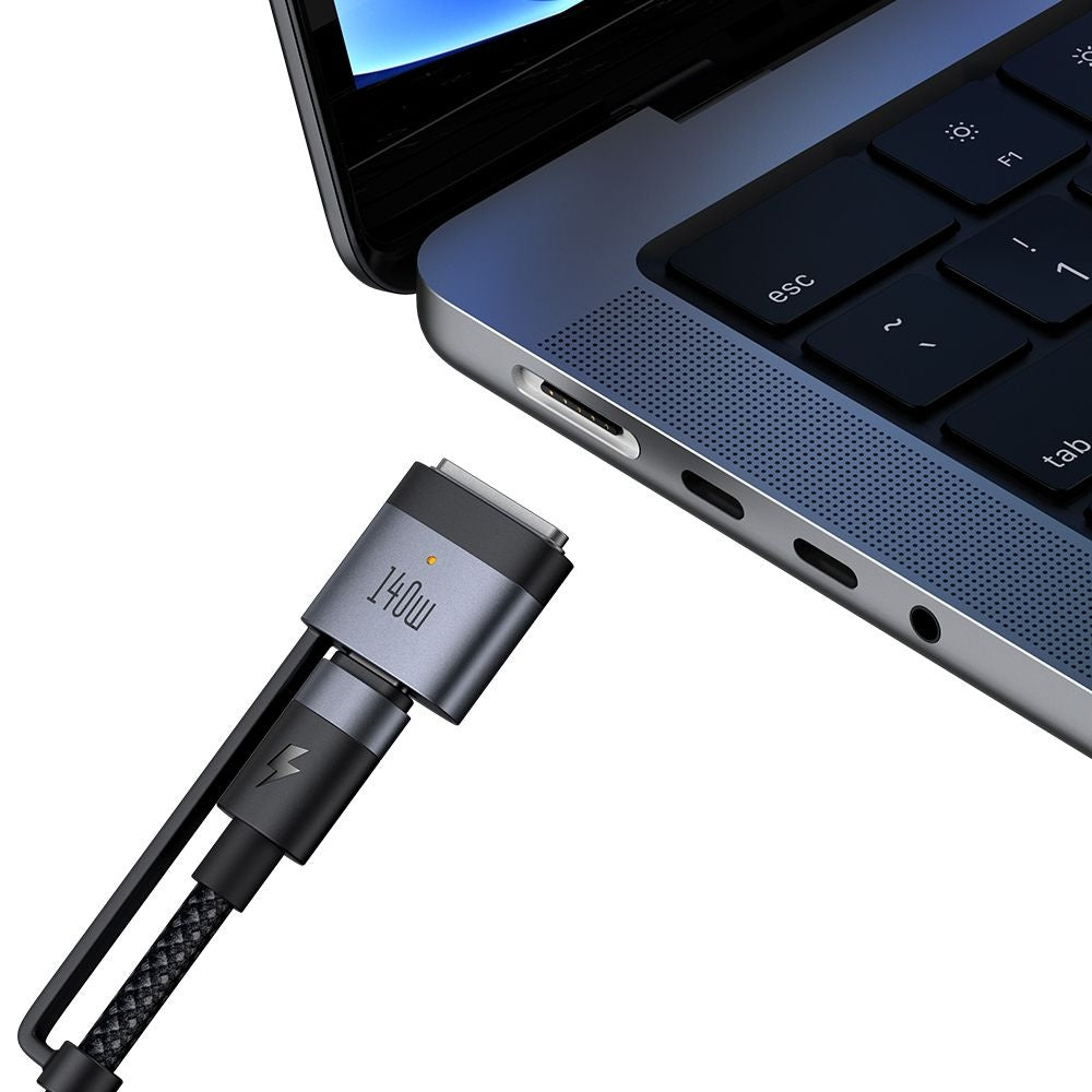 McDodo CA-0140 Ladekabel, USB-C - USB-C / MagSafe 3, 240W, 2m, Svart