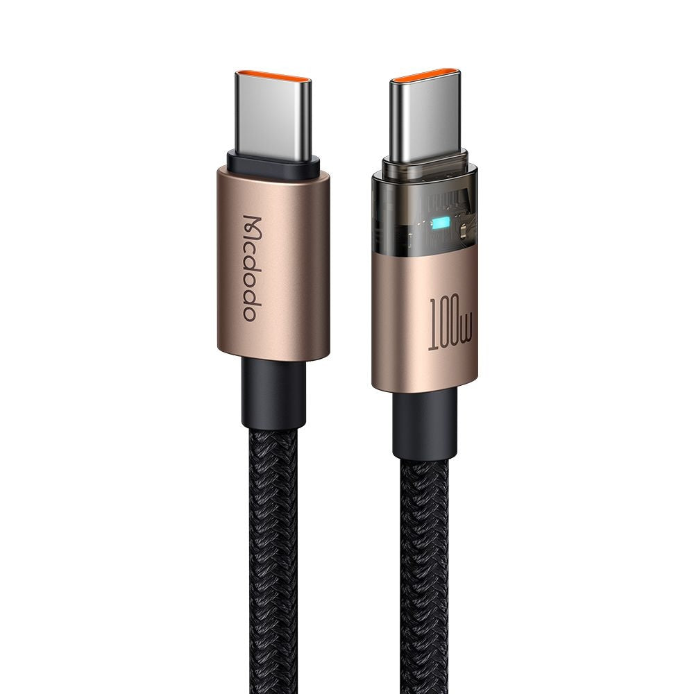 USB-C data- og ladekabel - USB-C McDodo CA-5581, 100W, 1.2m, Gull