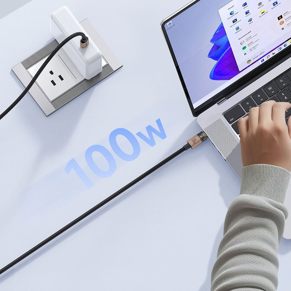 USB-C data- og ladekabel - USB-C McDodo CA-5581, 100W, 1.2m, Gull