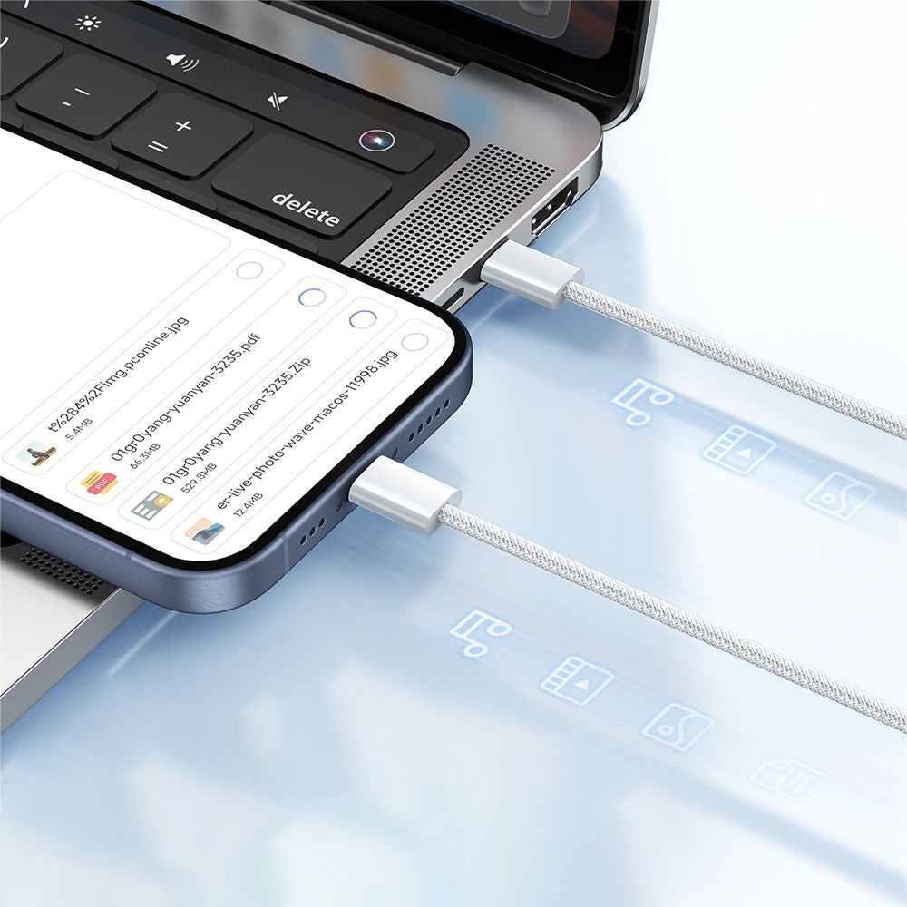 USB-C data- og ladekabel - USB-C McDodo CA-5690, 60W, 1m, Hvit