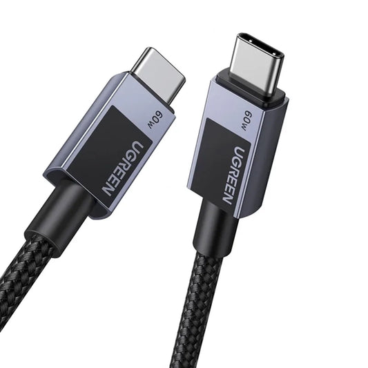 USB-C til USB-C data- og ladekabel UGREEN L524, 60W, 1m, Grå