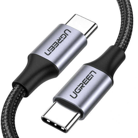 USB-C til USB-C data- og ladekabel UGREEN US261 (50152), 60 W, 2 m, grå