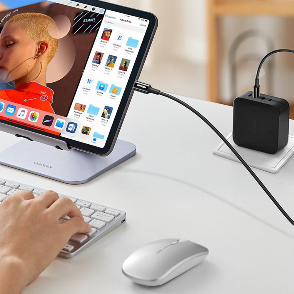 USB-C Data og Ladekabel - USB-C UGREEN US300 (80371), 100W, 1m, Svart