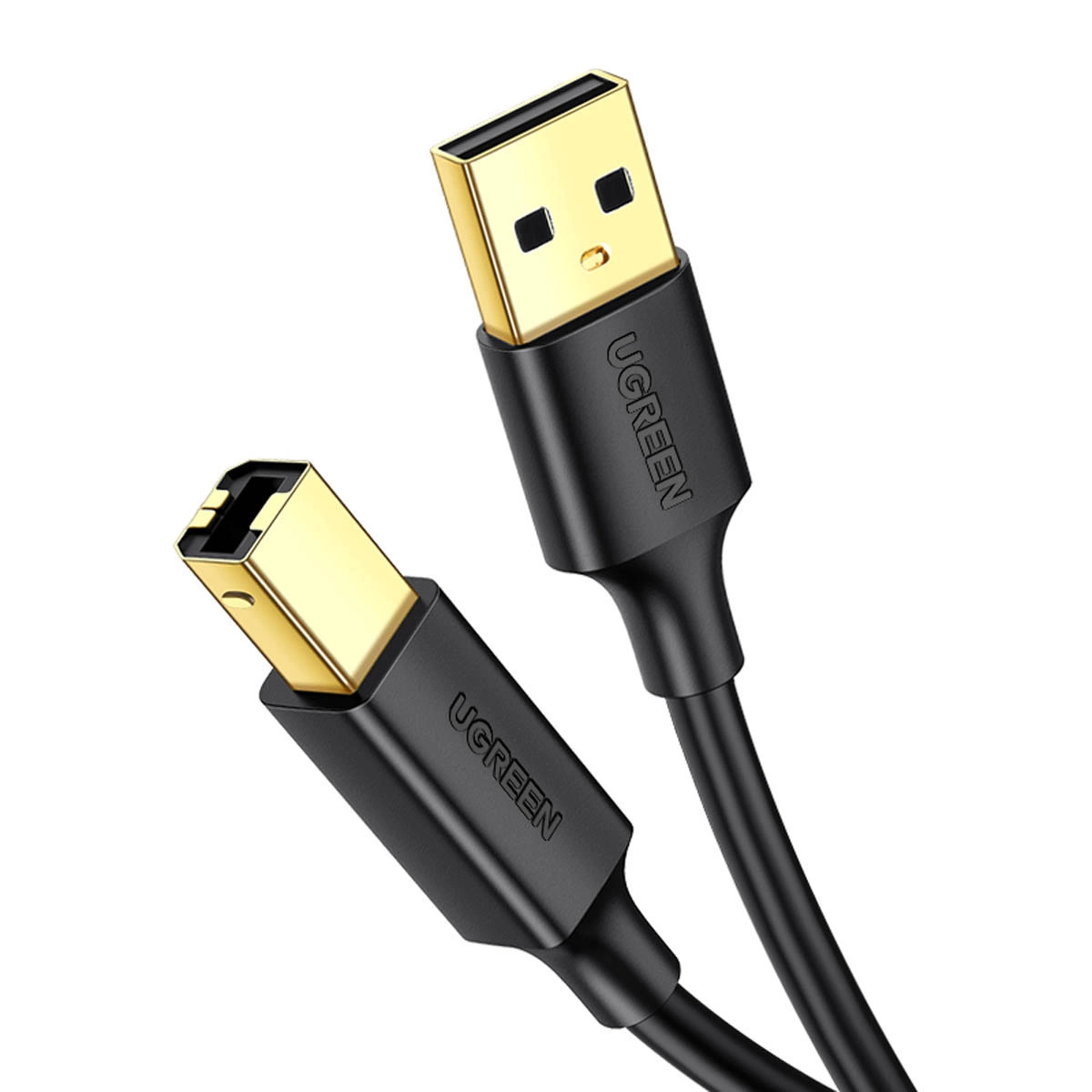 UGREEN US135 Skriverkabel, USB-A - USB-B, 5m, Svart