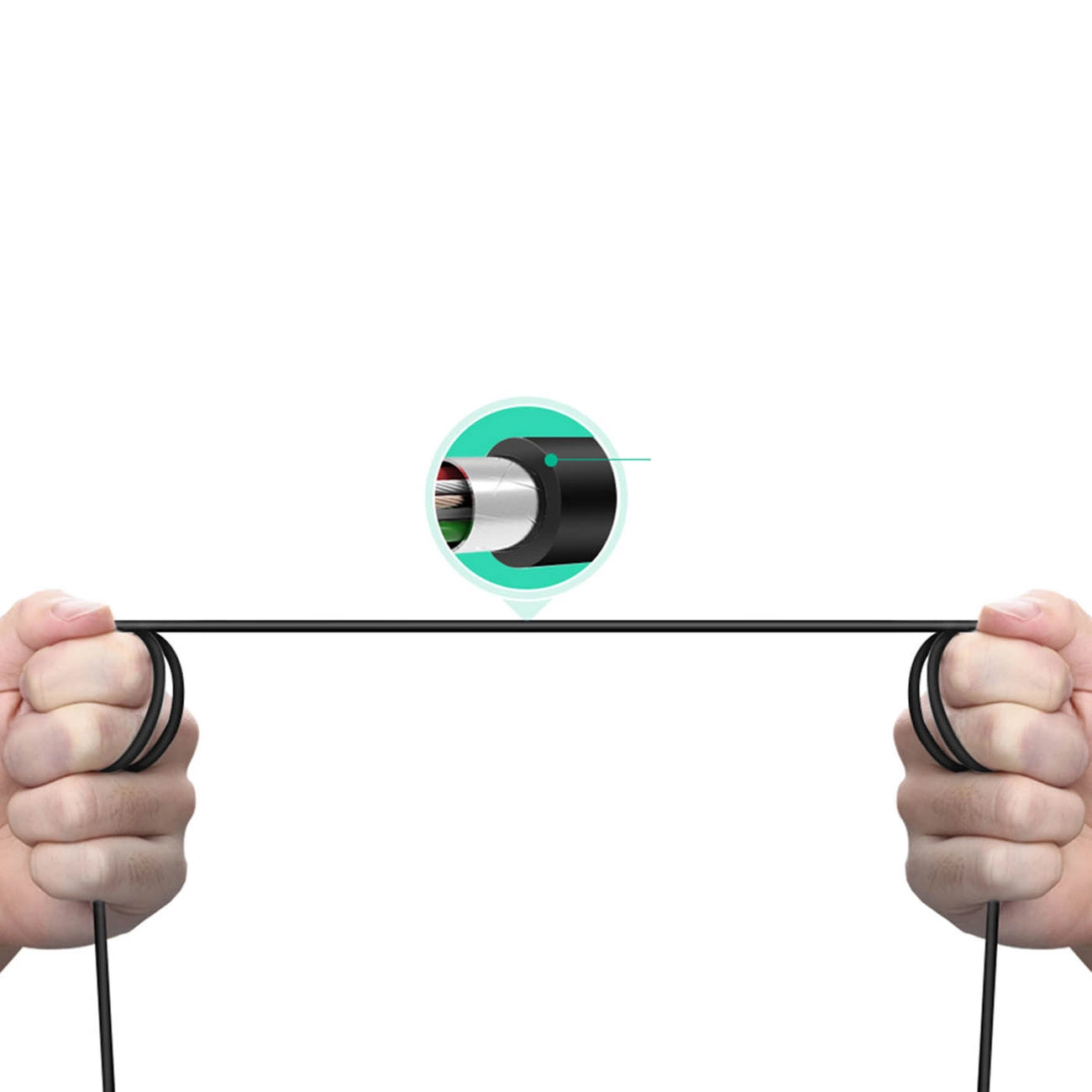 Skriverkabel UGREEN US241, USB-C - USB-B, 2m, Svart