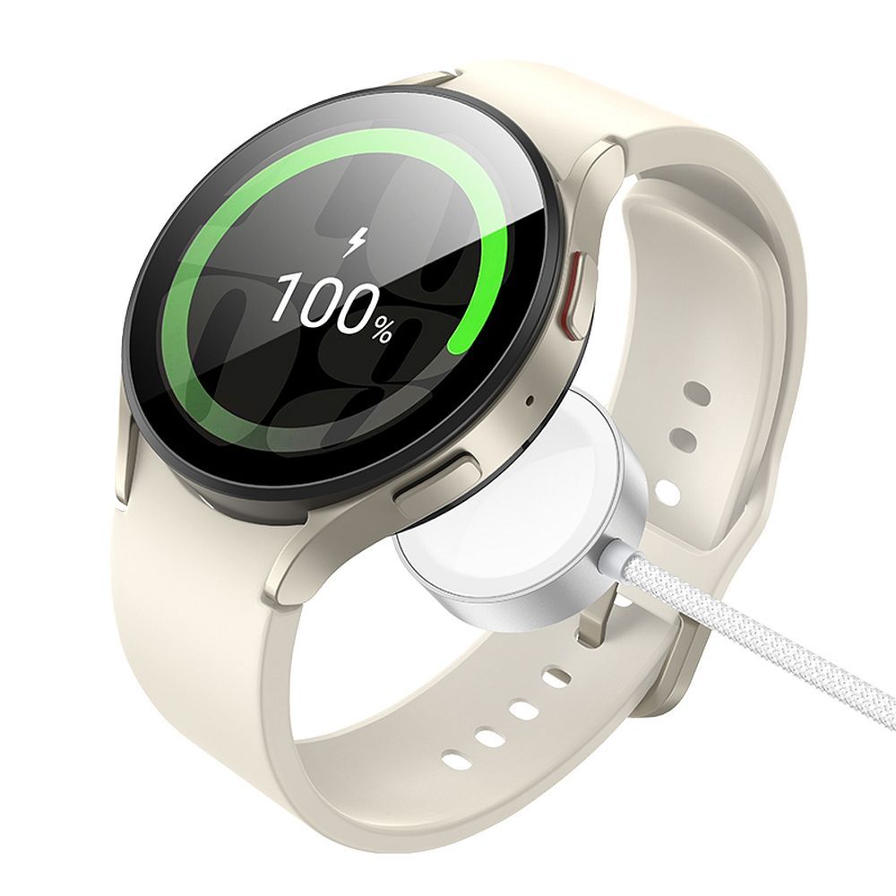 Trådløs Lader HOCO CW59 for Apple Watch / Samsung Galaxy Watch Series, USB-C, Hvit