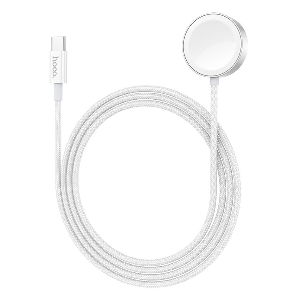 Trådløs Lader HOCO CW59 for Apple Watch / Samsung Galaxy Watch Series, USB-C, Hvit